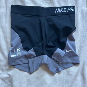 Nike Pro Black and Gray Performance Shorts